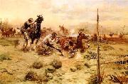 Charles M Russell When Horse Flesh Comes High china oil painting artist